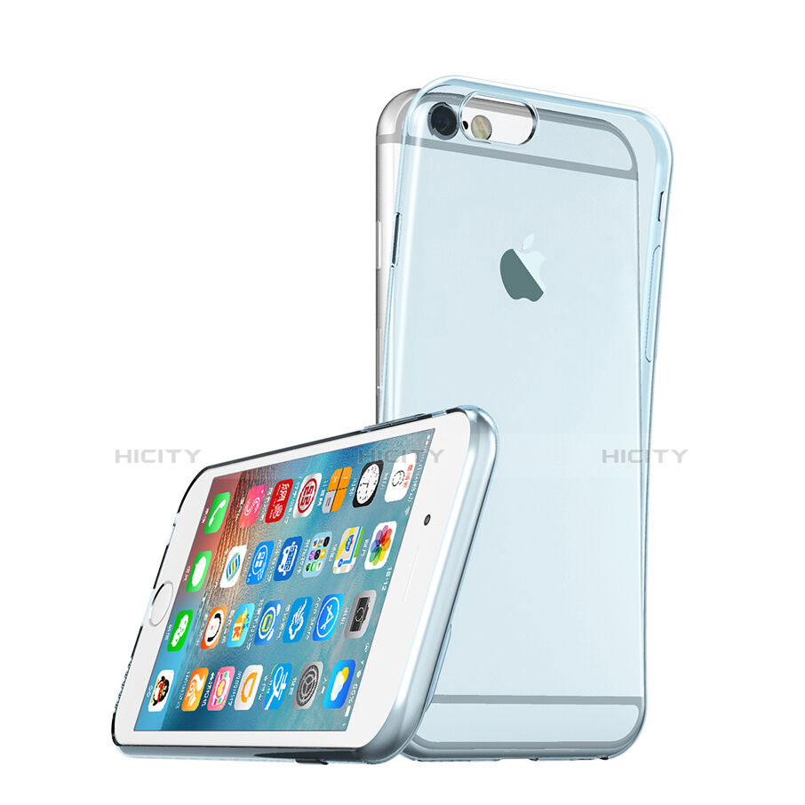 Carcasa Silicona Ultrafina Transparente para Apple iPhone 6 Plus Azul