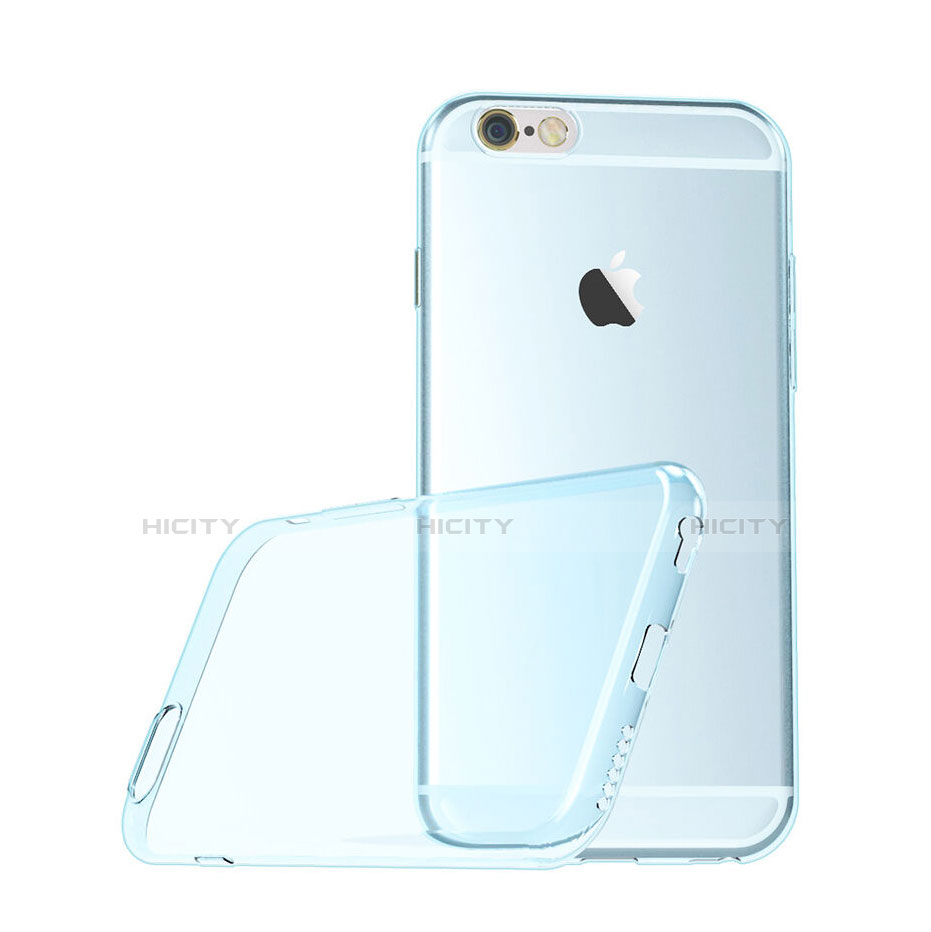 Carcasa Silicona Ultrafina Transparente para Apple iPhone 6 Plus Azul