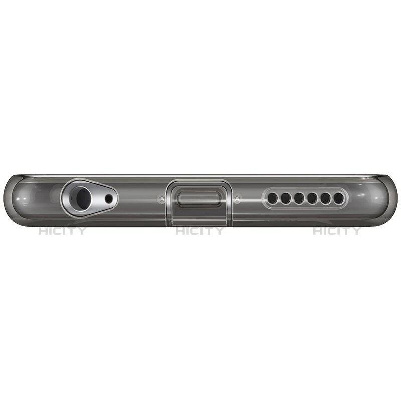 Carcasa Silicona Ultrafina Transparente para Apple iPhone 6 Plus Gris Oscuro