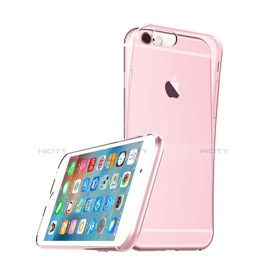 Carcasa Silicona Ultrafina Transparente para Apple iPhone 6 Plus Rosa