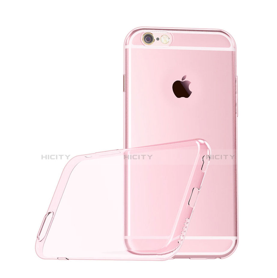 Carcasa Silicona Ultrafina Transparente para Apple iPhone 6 Plus Rosa