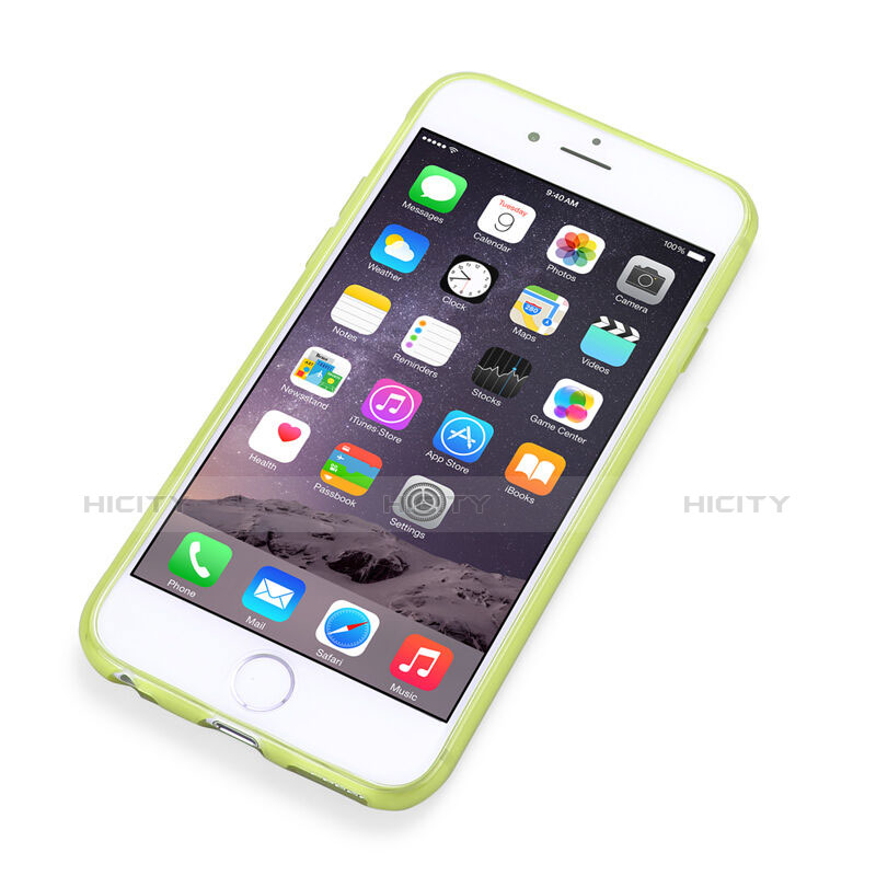 Carcasa Silicona Ultrafina Transparente para Apple iPhone 6 Verde