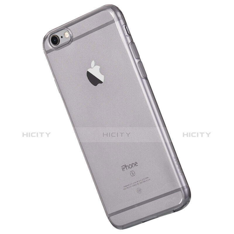 Carcasa Silicona Ultrafina Transparente para Apple iPhone 6S Gris