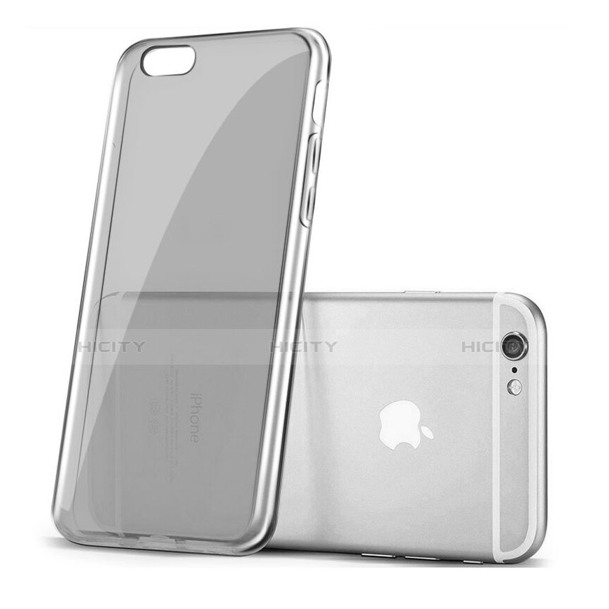 Carcasa Silicona Ultrafina Transparente para Apple iPhone 6S Gris