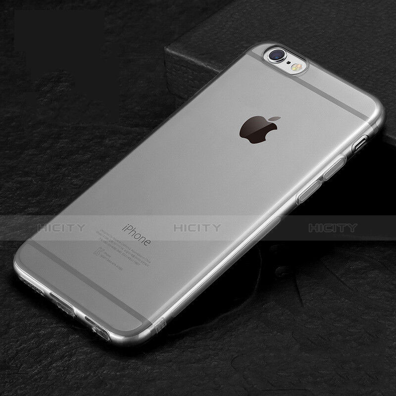 Carcasa Silicona Ultrafina Transparente para Apple iPhone 6S Gris