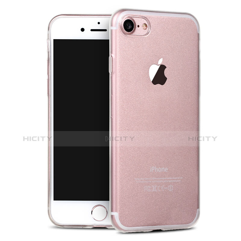 Carcasa Silicona Ultrafina Transparente para Apple iPhone 7 Blanco