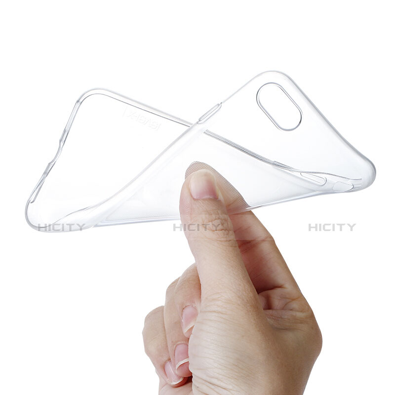 Carcasa Silicona Ultrafina Transparente para Apple iPhone 7 Blanco