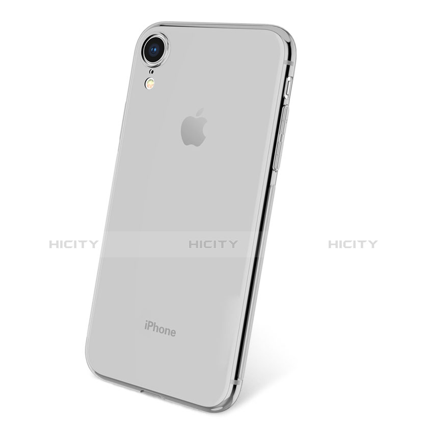 Carcasa Silicona Ultrafina Transparente para Apple iPhone XR Gris