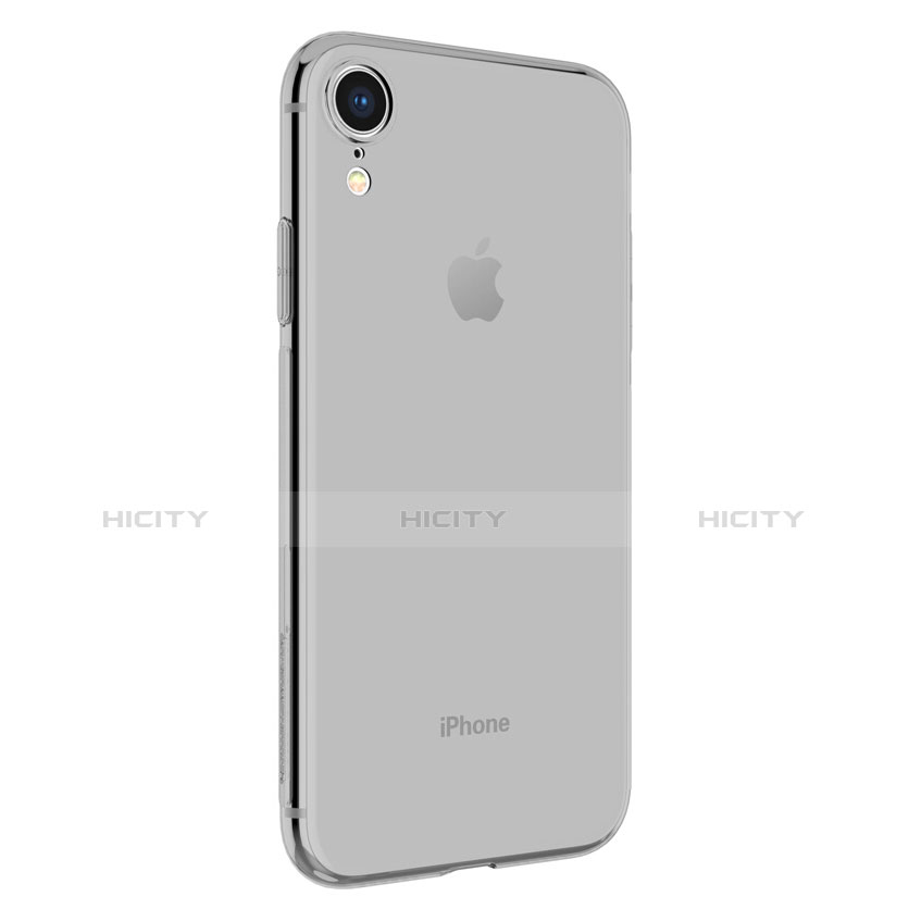 Carcasa Silicona Ultrafina Transparente para Apple iPhone XR Gris