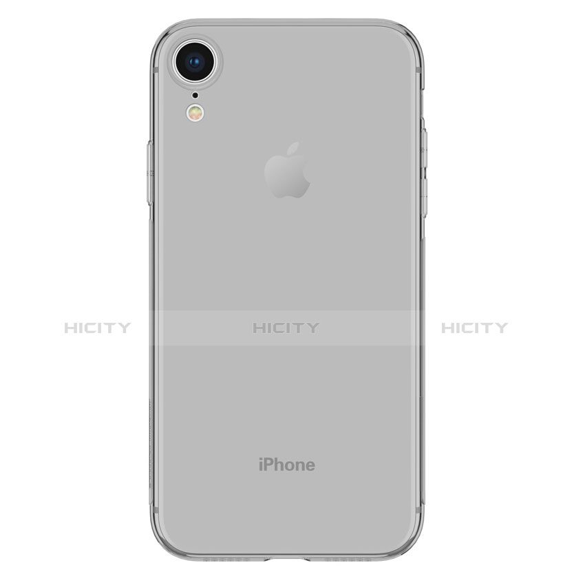 Carcasa Silicona Ultrafina Transparente para Apple iPhone XR Gris