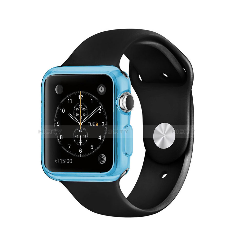 Carcasa Silicona Ultrafina Transparente para Apple iWatch 3 38mm Azul