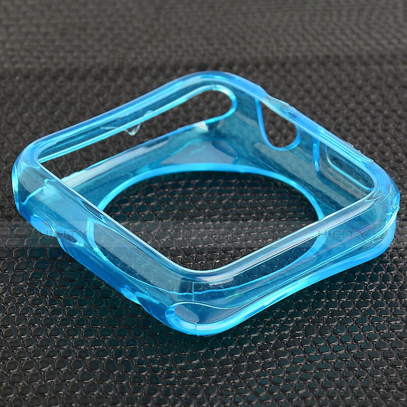 Carcasa Silicona Ultrafina Transparente para Apple iWatch 38mm Azul