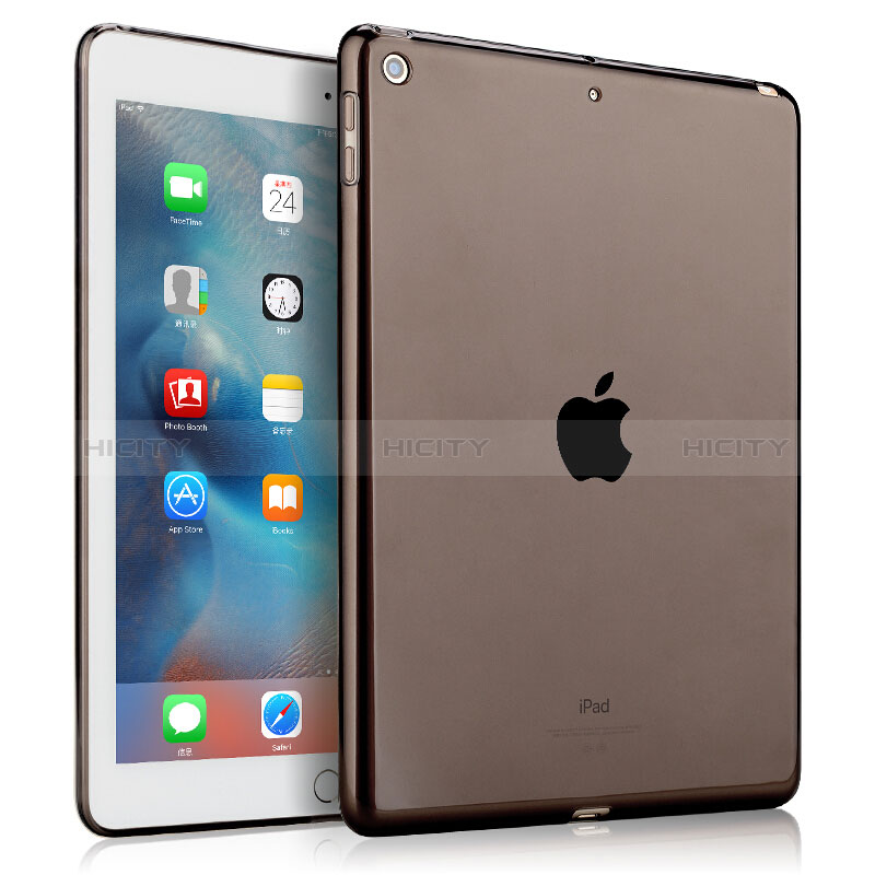 Carcasa Silicona Ultrafina Transparente para Apple New iPad 9.7 (2018) Gris