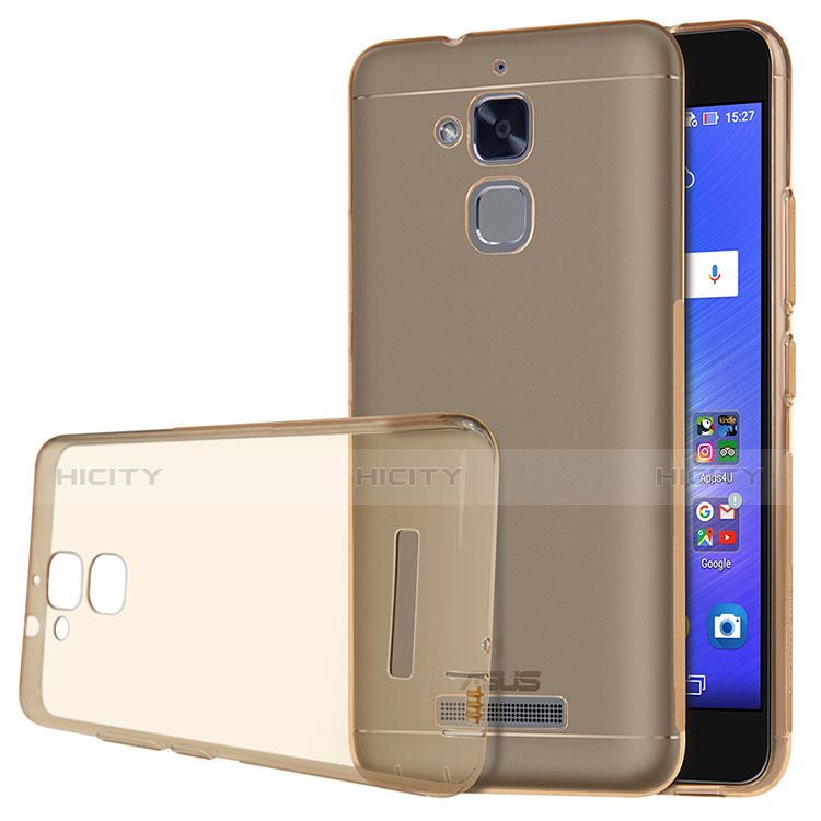 Carcasa Silicona Ultrafina Transparente para Asus Zenfone 3 Max Oro