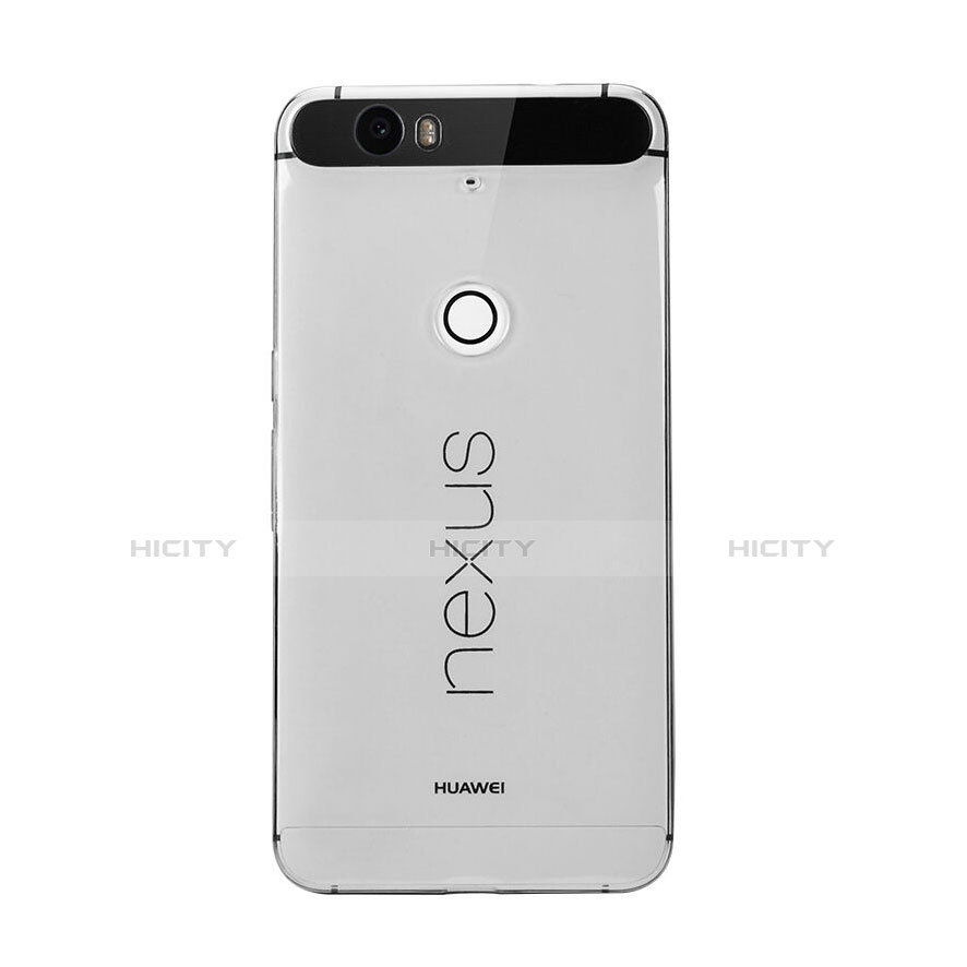 Carcasa Silicona Ultrafina Transparente para Google Nexus 6P Gris