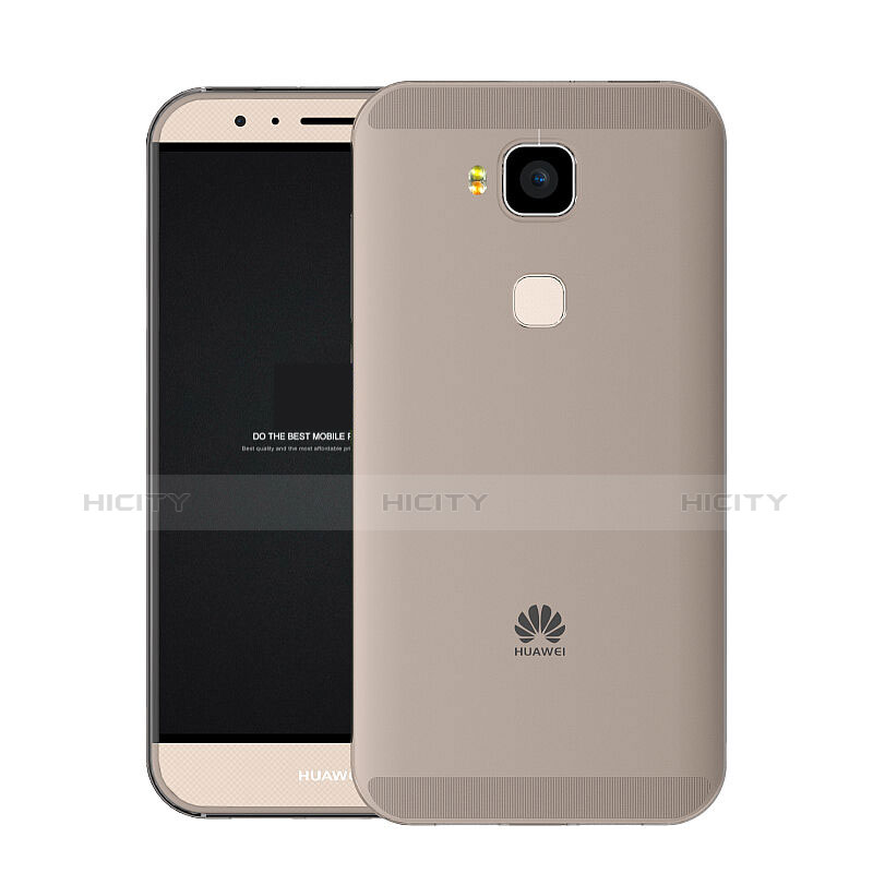 Carcasa Silicona Ultrafina Transparente para Huawei G8 Gris