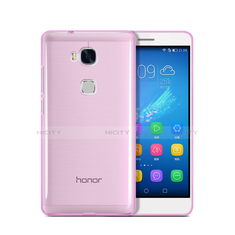 Carcasa Silicona Ultrafina Transparente para Huawei GR5 Rosa