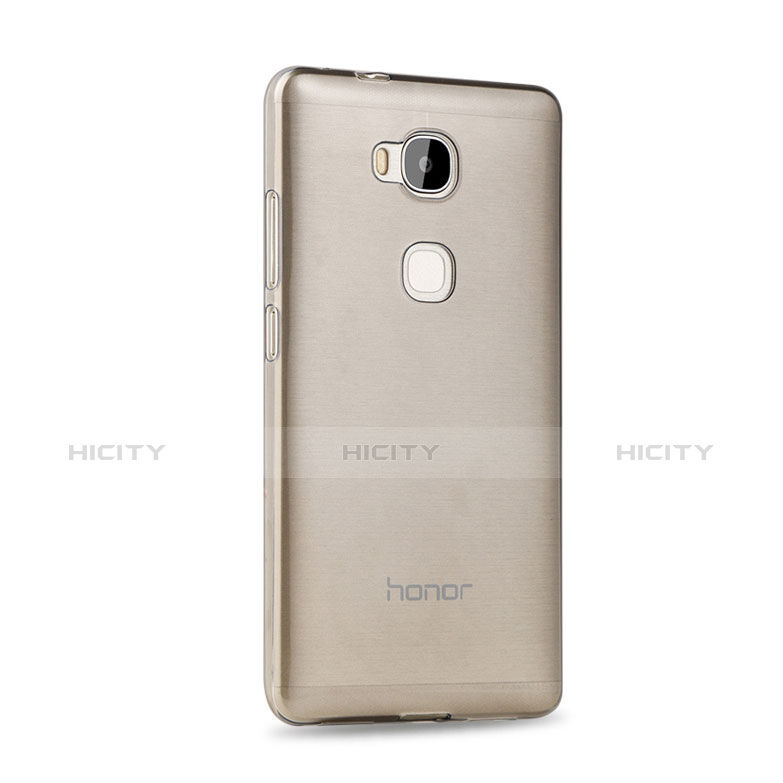 Carcasa Silicona Ultrafina Transparente para Huawei Honor Play 5X Gris