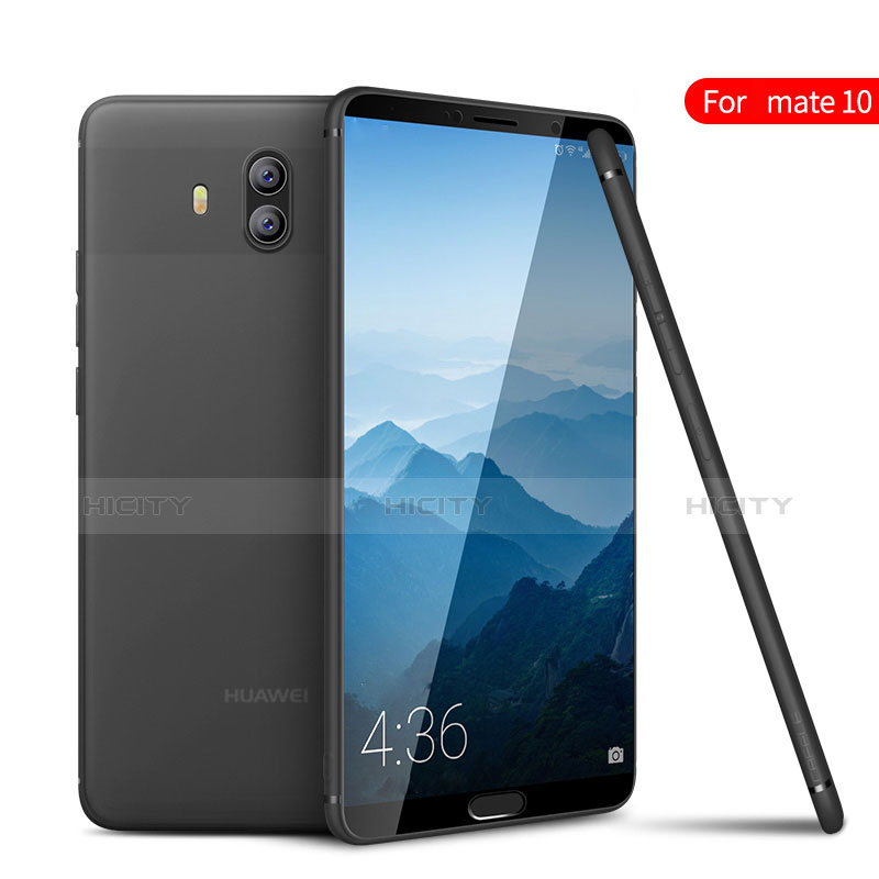 Carcasa Silicona Ultrafina Transparente para Huawei Mate 10 Negro