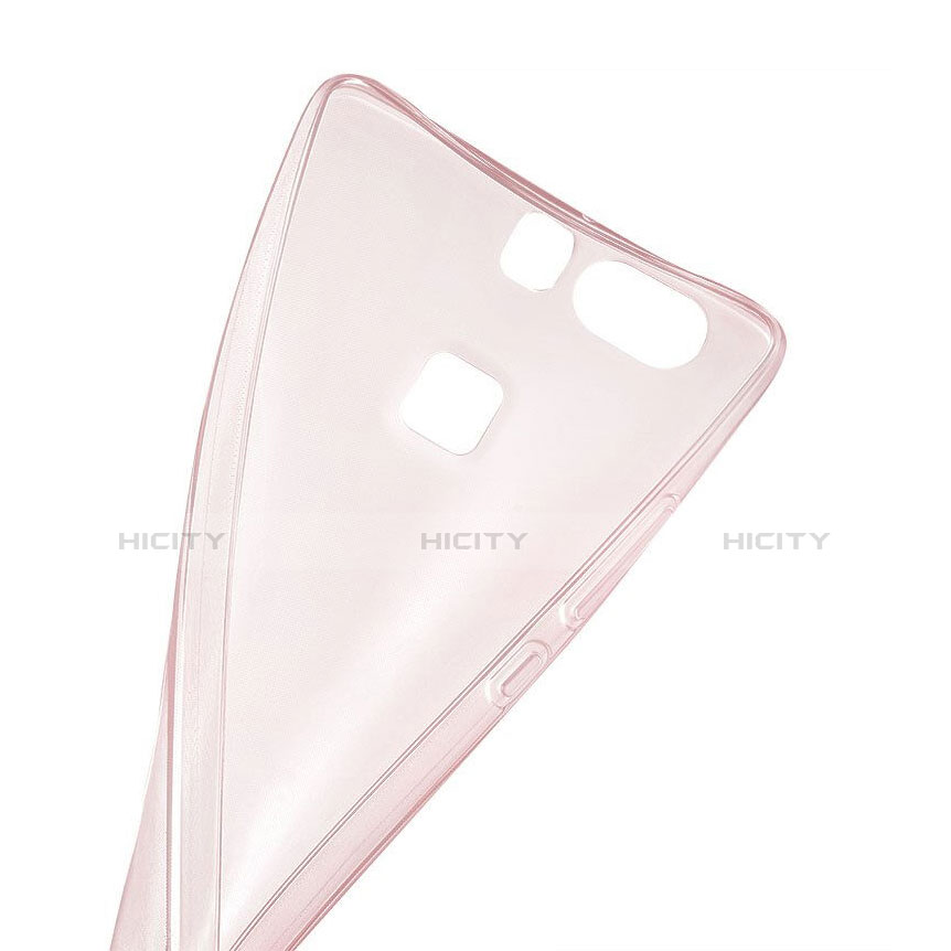 Carcasa Silicona Ultrafina Transparente para Huawei P9 Plus Oro Rosa