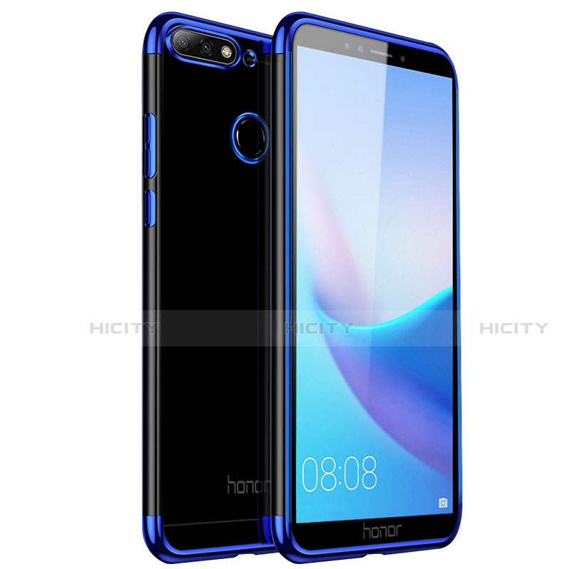 Carcasa Silicona Ultrafina Transparente para Huawei Y6 (2018) Azul