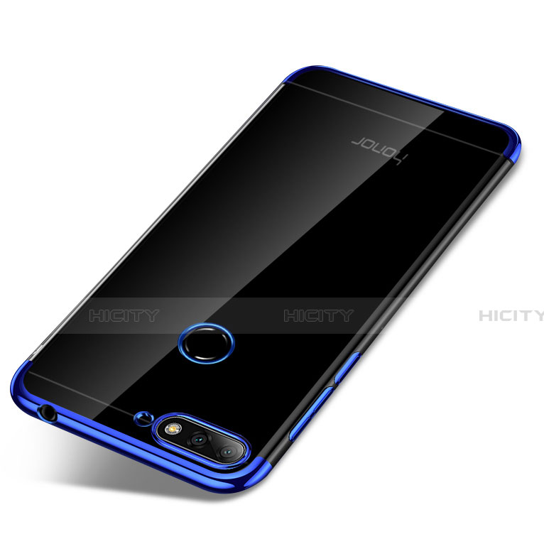 Carcasa Silicona Ultrafina Transparente para Huawei Y6 Prime (2018) Azul