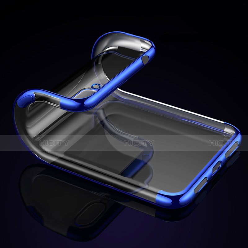 Carcasa Silicona Ultrafina Transparente para Huawei Y6 Prime (2018) Azul