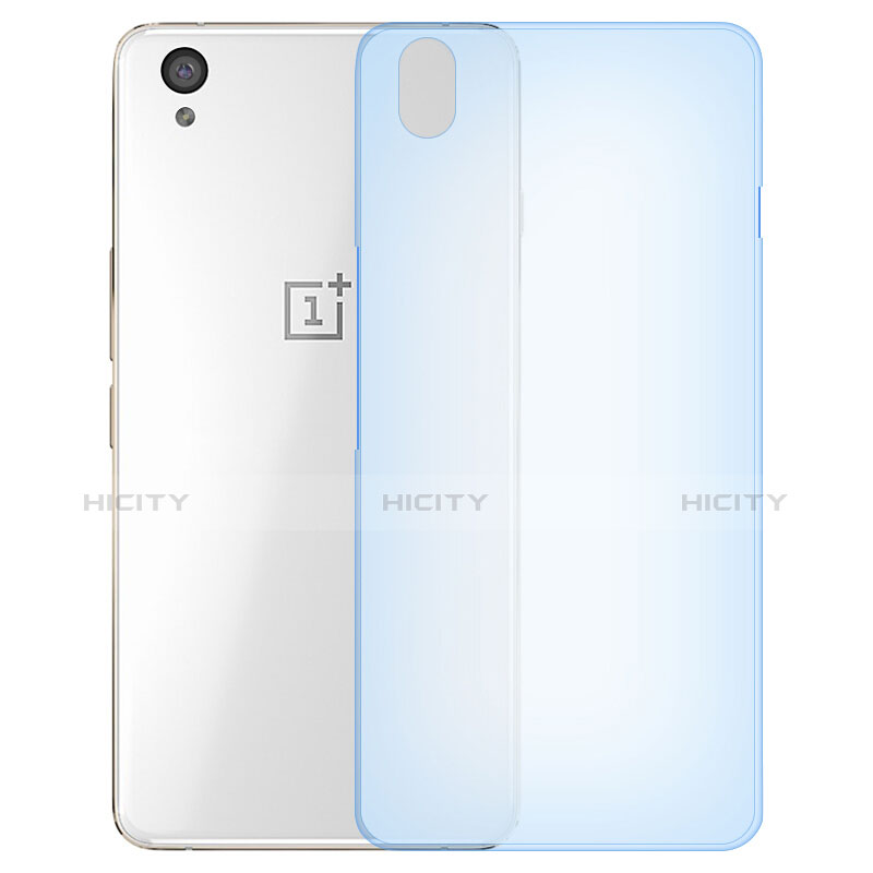 Carcasa Silicona Ultrafina Transparente para OnePlus X Azul