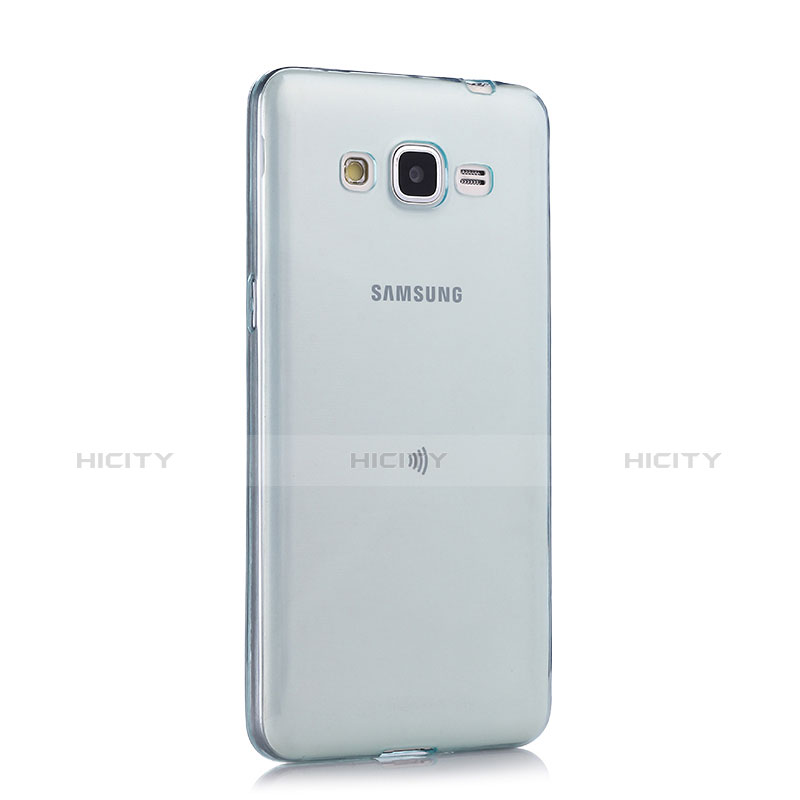 Carcasa Silicona Ultrafina Transparente para Samsung Galaxy Grand Prime SM-G530H Azul