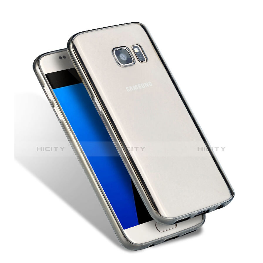 Carcasa Silicona Ultrafina Transparente para Samsung Galaxy S7 G930F G930FD Gris