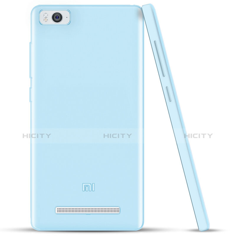 Carcasa Silicona Ultrafina Transparente para Xiaomi Mi 4C Azul