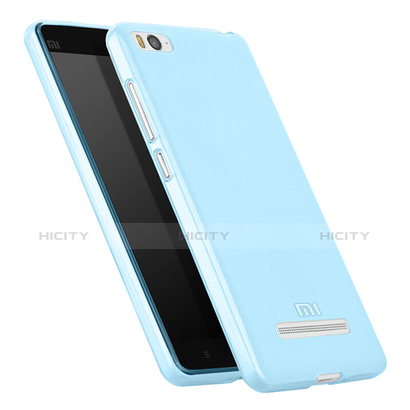 Carcasa Silicona Ultrafina Transparente para Xiaomi Mi 4C Azul