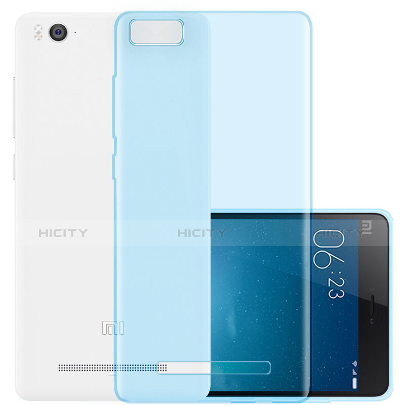 Carcasa Silicona Ultrafina Transparente para Xiaomi Mi 4C Azul