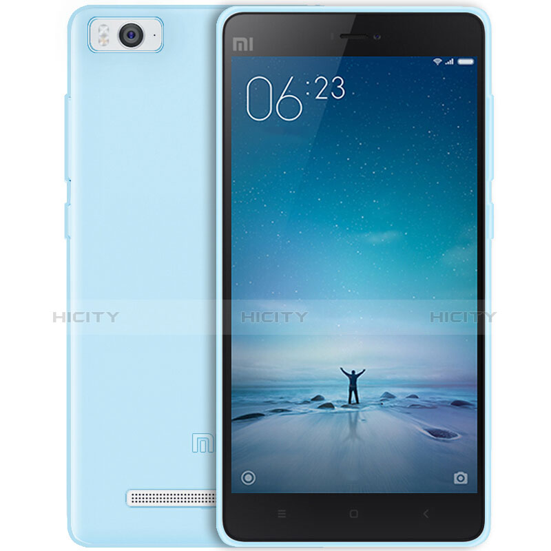 Carcasa Silicona Ultrafina Transparente para Xiaomi Mi 4i Azul