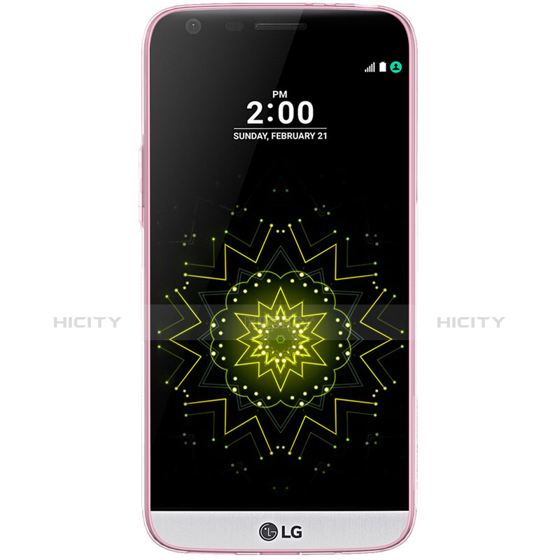 Carcasa Silicona Ultrafina Transparente T02 para LG G5 Rosa