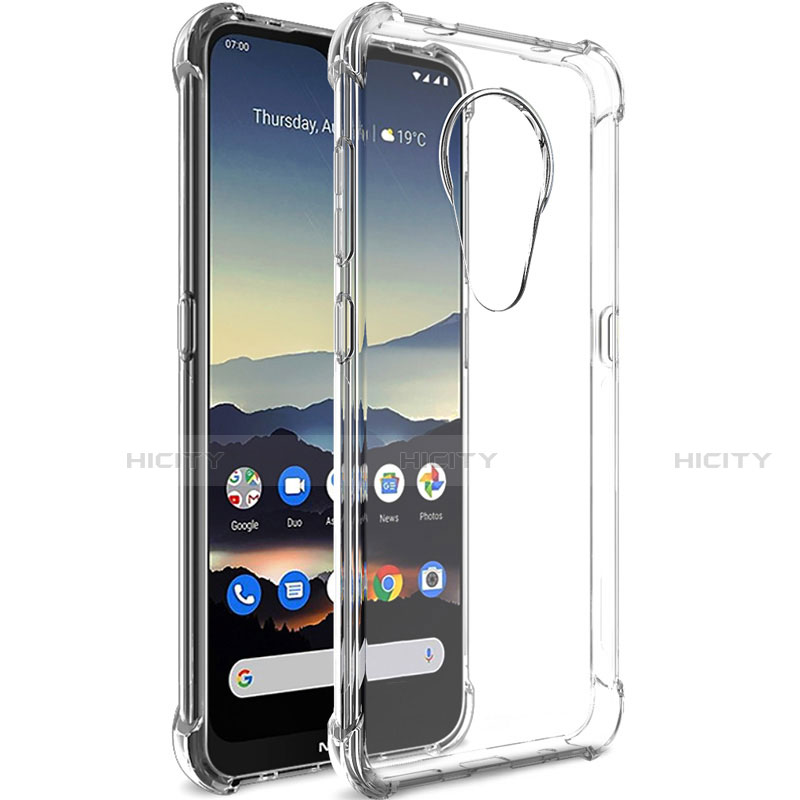 Carcasa Silicona Ultrafina Transparente T02 para Nokia 7.2 Claro