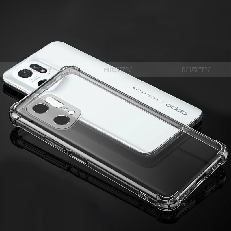 Carcasa Silicona Ultrafina Transparente T02 para Oppo Find X5 Pro 5G Claro