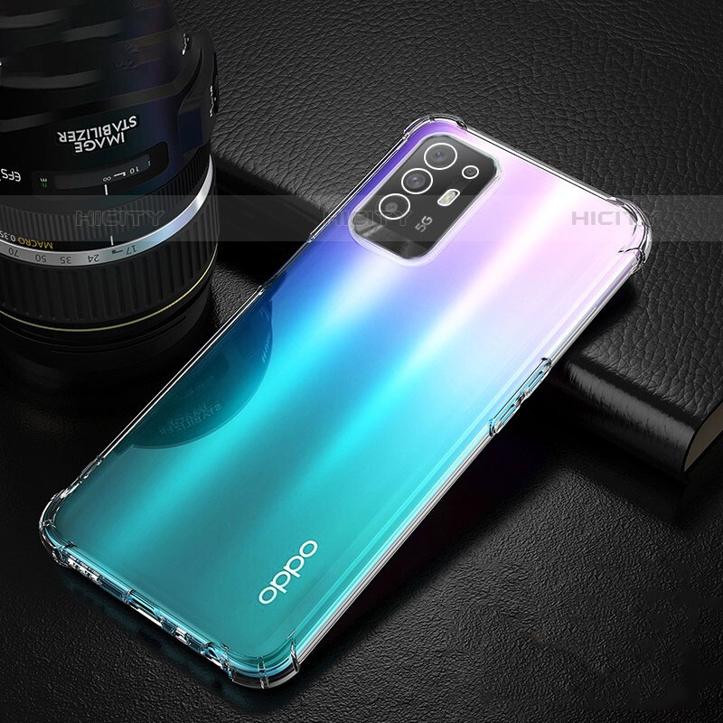 Carcasa Silicona Ultrafina Transparente T02 para Oppo Reno5 Z 5G Claro