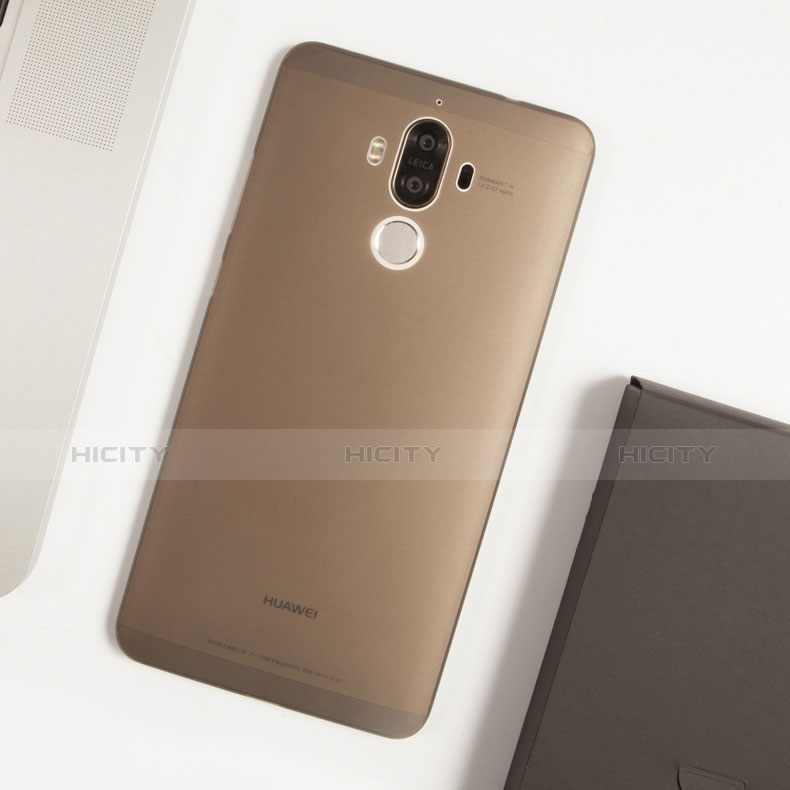 Carcasa Silicona Ultrafina Transparente T03 para Huawei Mate 9 Gris