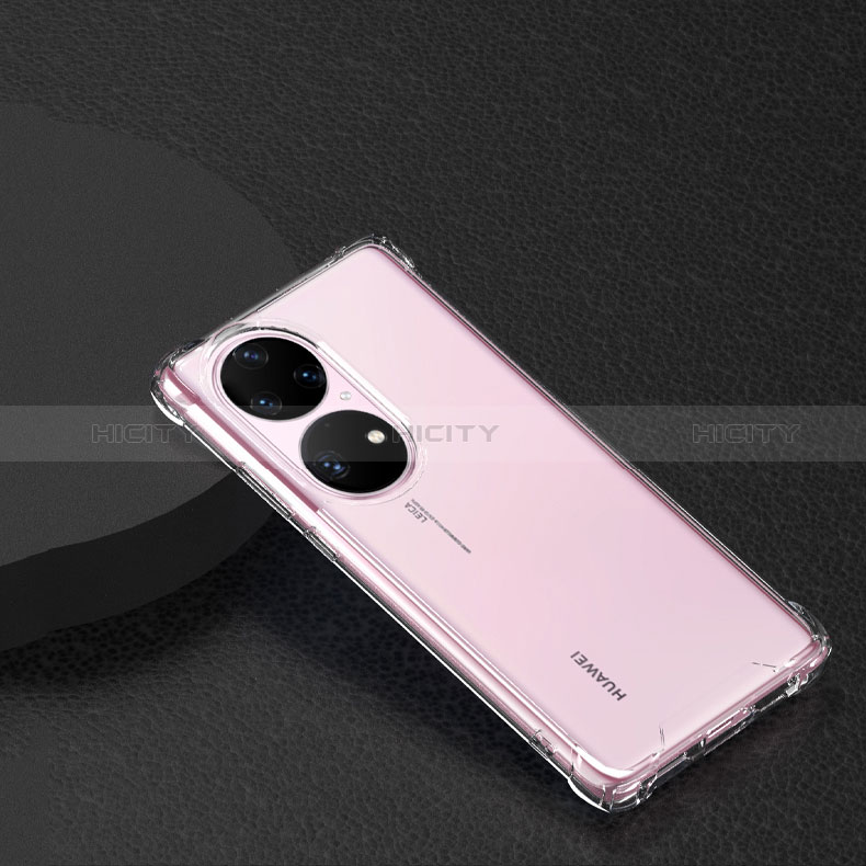 Carcasa Silicona Ultrafina Transparente T03 para Huawei P50 Claro