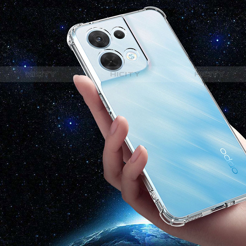 Carcasa Silicona Ultrafina Transparente T03 para Oppo Reno9 Pro 5G Claro