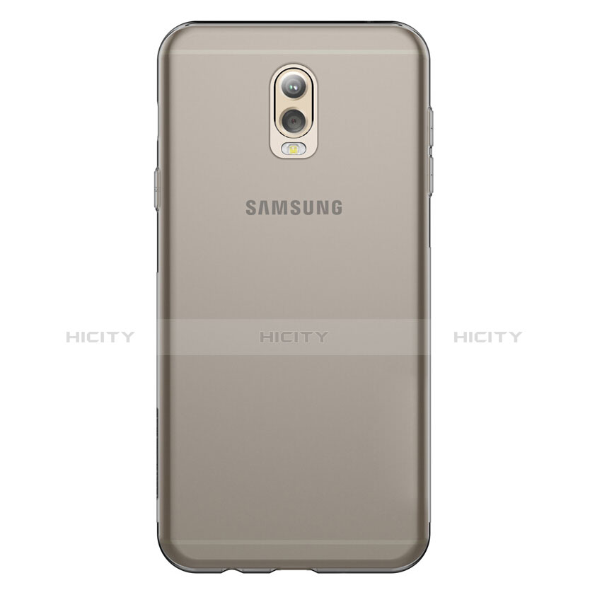 Carcasa Silicona Ultrafina Transparente T03 para Samsung Galaxy C8 C710F Gris