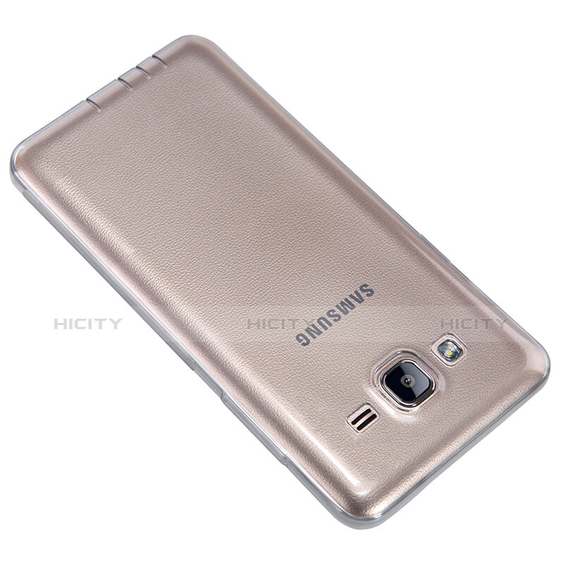 Carcasa Silicona Ultrafina Transparente T03 para Samsung Galaxy On5 G550FY Gris