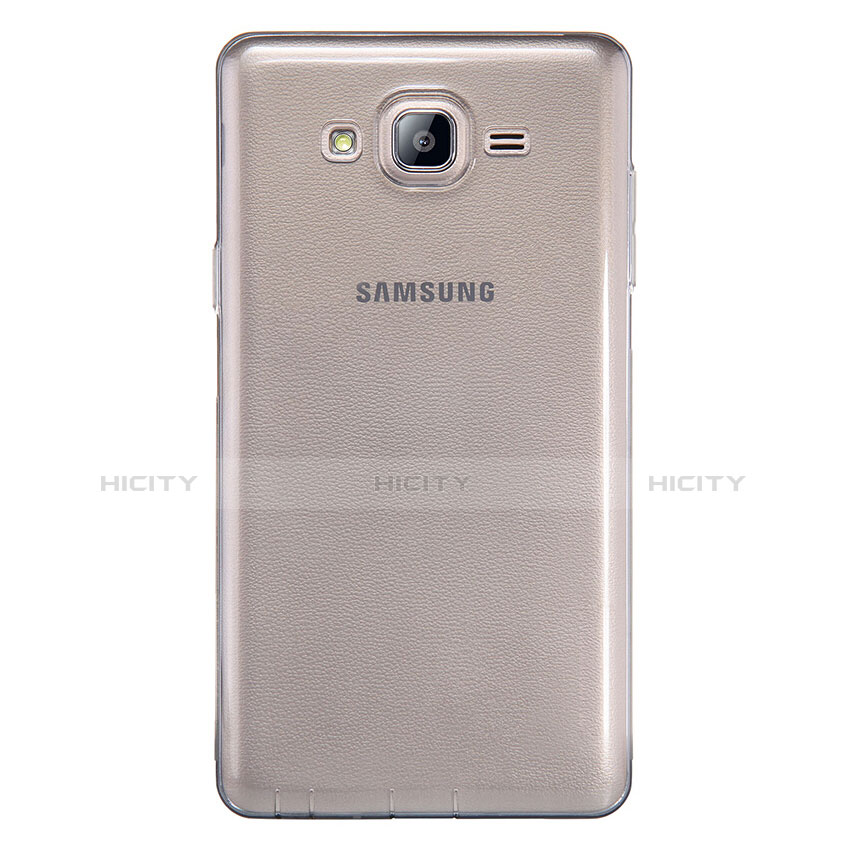 Carcasa Silicona Ultrafina Transparente T03 para Samsung Galaxy On7 G600FY Gris