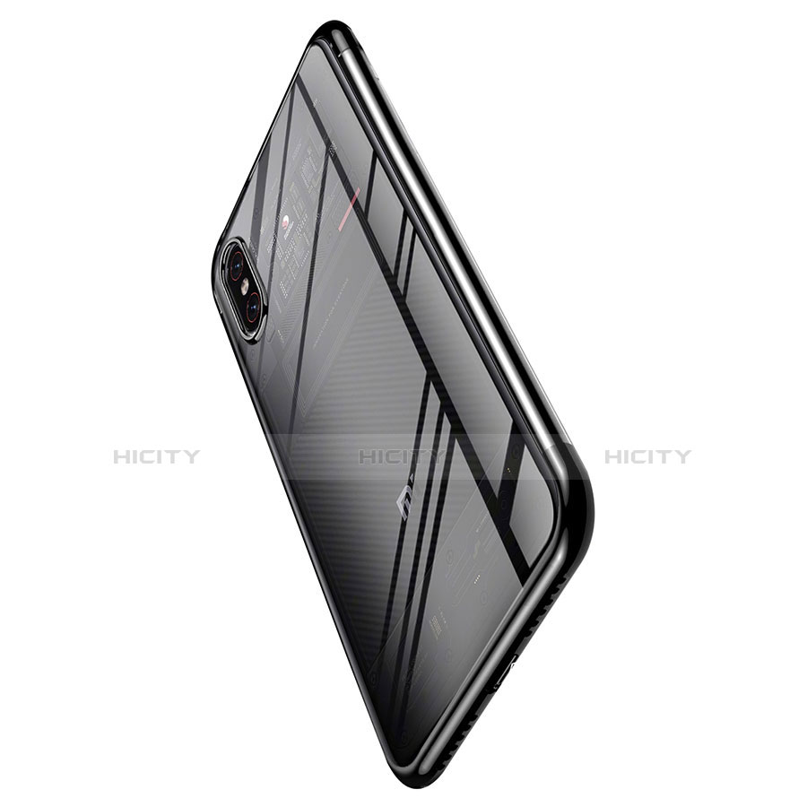 Carcasa Silicona Ultrafina Transparente T03 para Xiaomi Mi 8 Screen Fingerprint Edition Negro