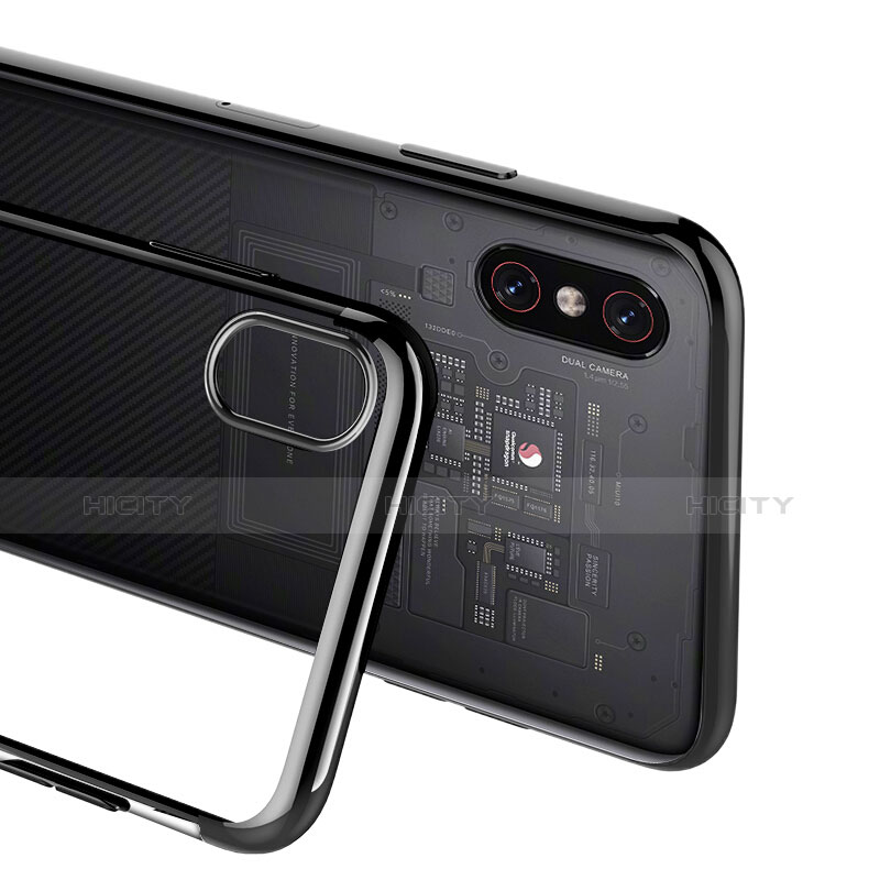 Carcasa Silicona Ultrafina Transparente T03 para Xiaomi Mi 8 Screen Fingerprint Edition Negro