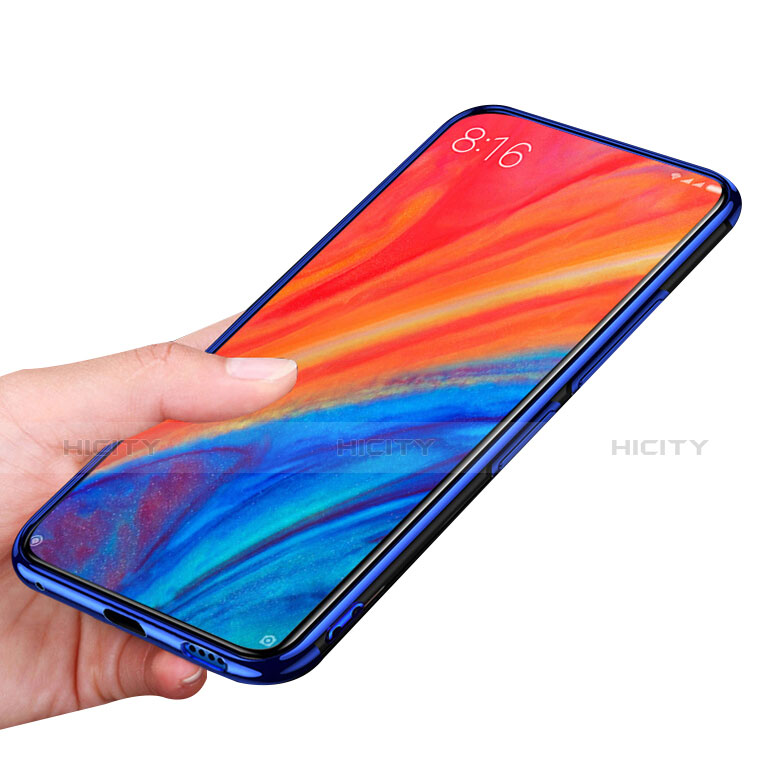 Carcasa Silicona Ultrafina Transparente T03 para Xiaomi Mi Mix 2S Azul