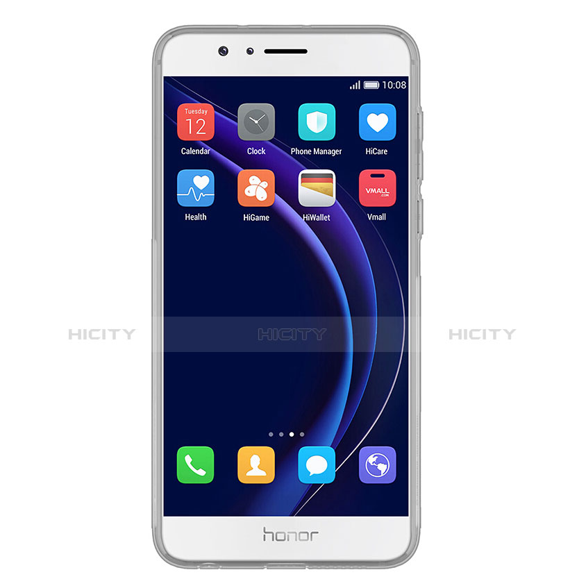 Carcasa Silicona Ultrafina Transparente T05 para Huawei Honor 8 Oro