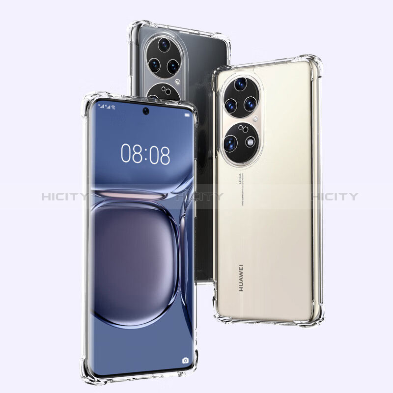 Carcasa Silicona Ultrafina Transparente T05 para Huawei P50e Claro