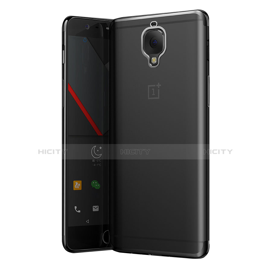 Carcasa Silicona Ultrafina Transparente T05 para OnePlus 3 Gris